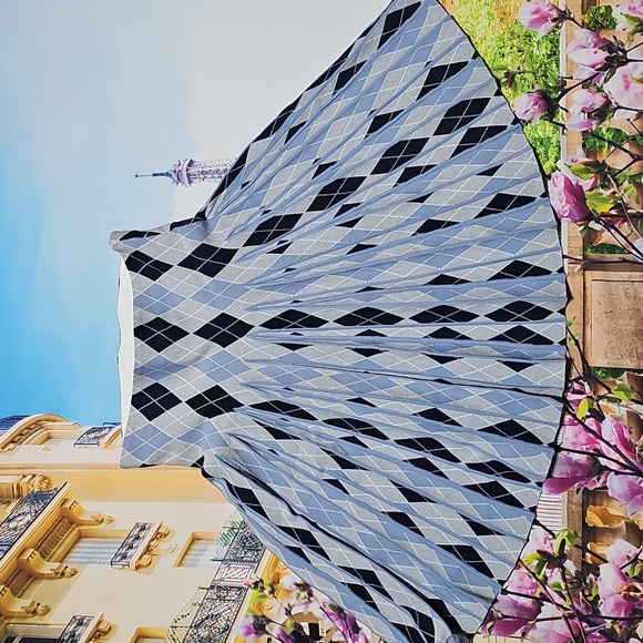 Apparallel Infinity Argyle Plaid Skirt Medium New - Picture 2 of 9